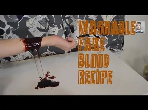 fake blood that won't stain clothes|blood recipes.